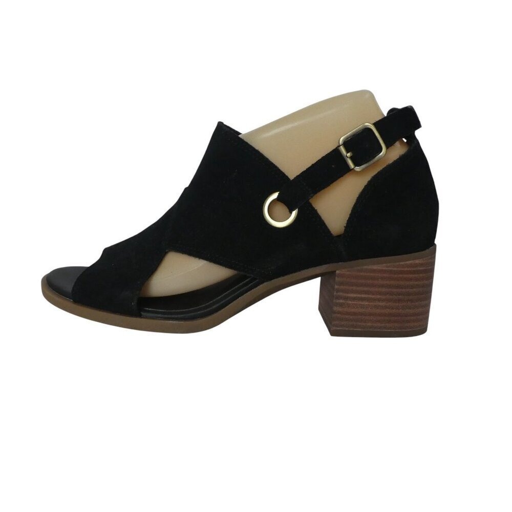 Koolaburra by UGG Kaiah Sandal Women 8.5 Black Suede Block Heel Ankle Strap - Picture 4 of 14